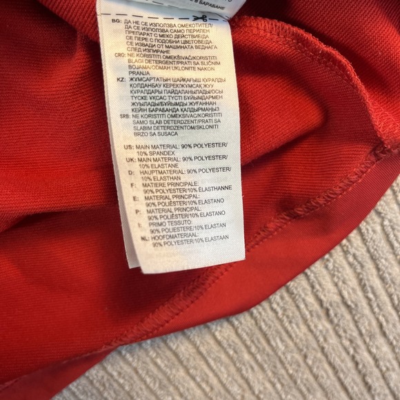 Adidas Golf Pullover Men's‎ L Red Layering Shirt 1/4 Zip Performance Stretch - Picture 8 of 8